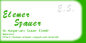 elemer szauer business card